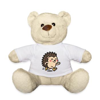 Igel Sprinter Niedliches Maskottchen - Teddy - Weiß - Vorne
