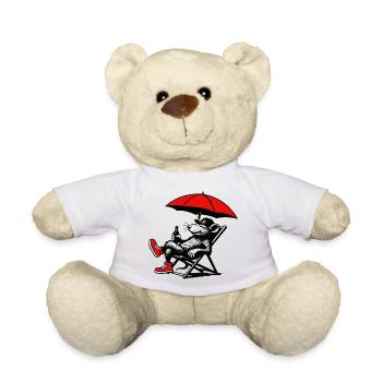 Ratte mit Sonnenschirm Relax - Teddy - Weiß - Vorne