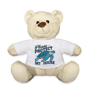 Awareness Ocean Ecology Marine Gift Surfing - Teddy Bear - white - Front