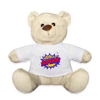 Powered by SuperAI - Teddy Bear - white - Front