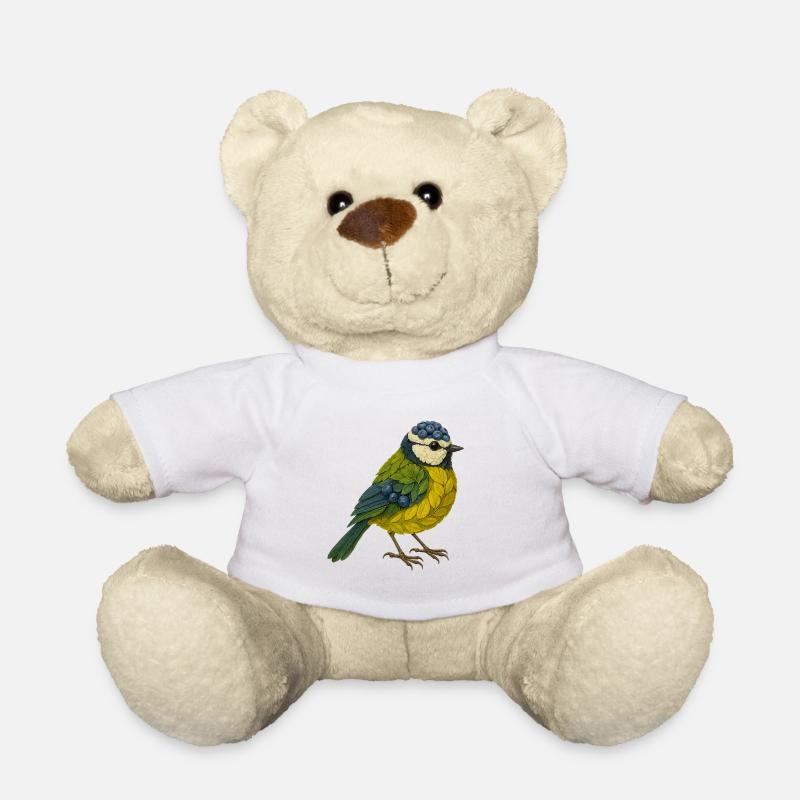 Blaumeise im Naturlook - Teddy - Weiß