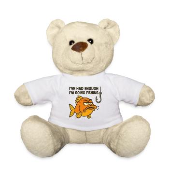 Nautic Design Ich habe genug! Ich gehe angeln - Teddy - Weiß - Vorne