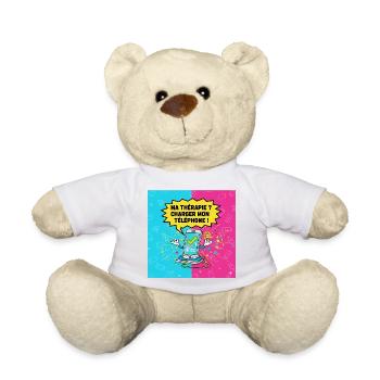 Digitale Therapie: Mein Handy laden - Teddy - Weiß - Vorne