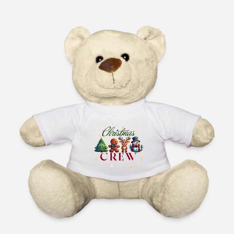 Weihnachts Crew Motive - Teddy - Weiß
