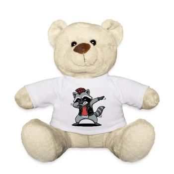 Punk Rock Raccoon – DAB Move dans le style comique - Nounours - blanc - Devant