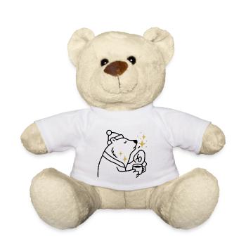 Sternenglitzer Bär Kaffeezauber - Teddy - Weiß - Vorne