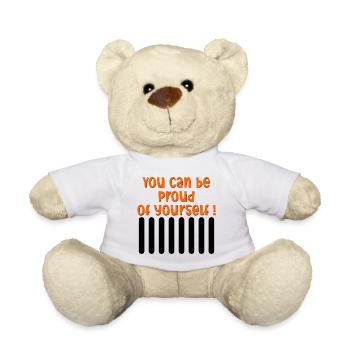 MOTIVATION BEING PROUD - Teddy Bear - white - Front