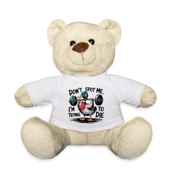 Ne me repère pas, j’essaie de mourir - Funny Gym Duck - Nounours - blanc - Devant