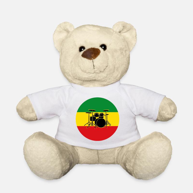 Reggae drums silhouette - Teddy Bear - white