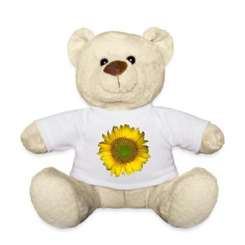 Tournesol doré au premier plan - Nounours - blanc - Devant