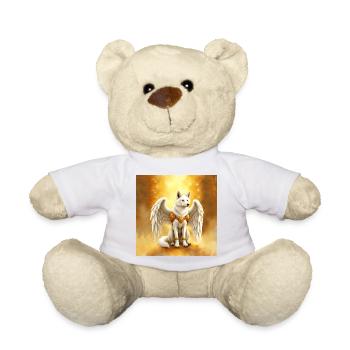 Golden Aura Winged Wolf - Teddy Bear - white - Front