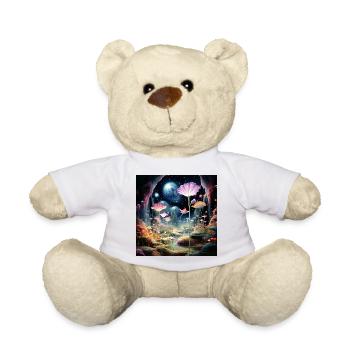 Kosmische Blüten im Sternenwald - Teddy - Weiß - Vorne