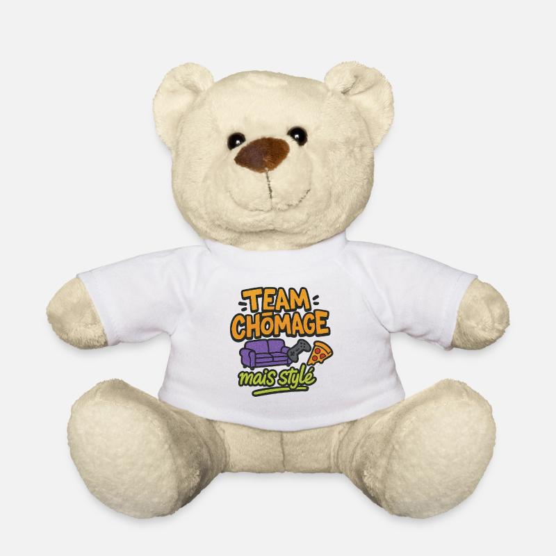 Unemployed but stylish team - Teddy Bear - white