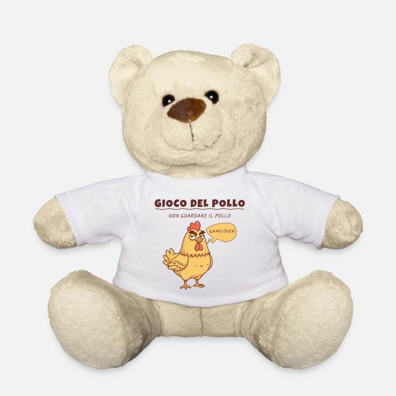 Hühnerspiel – Lustiges Design - Teddy - Weiß