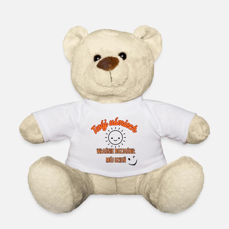 Lächeln, gute Motivation - Teddy - Weiß