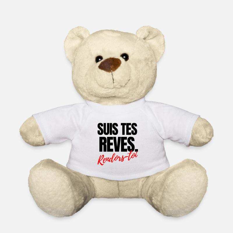 Suis tes rêves rendors toi - Nounours - blanc