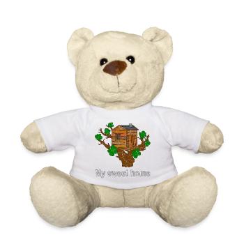 Cabane dans les arbres - Nounours - blanc - Devant