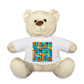 Vivid geometry Play of colors - Teddy Bear - white - Front
