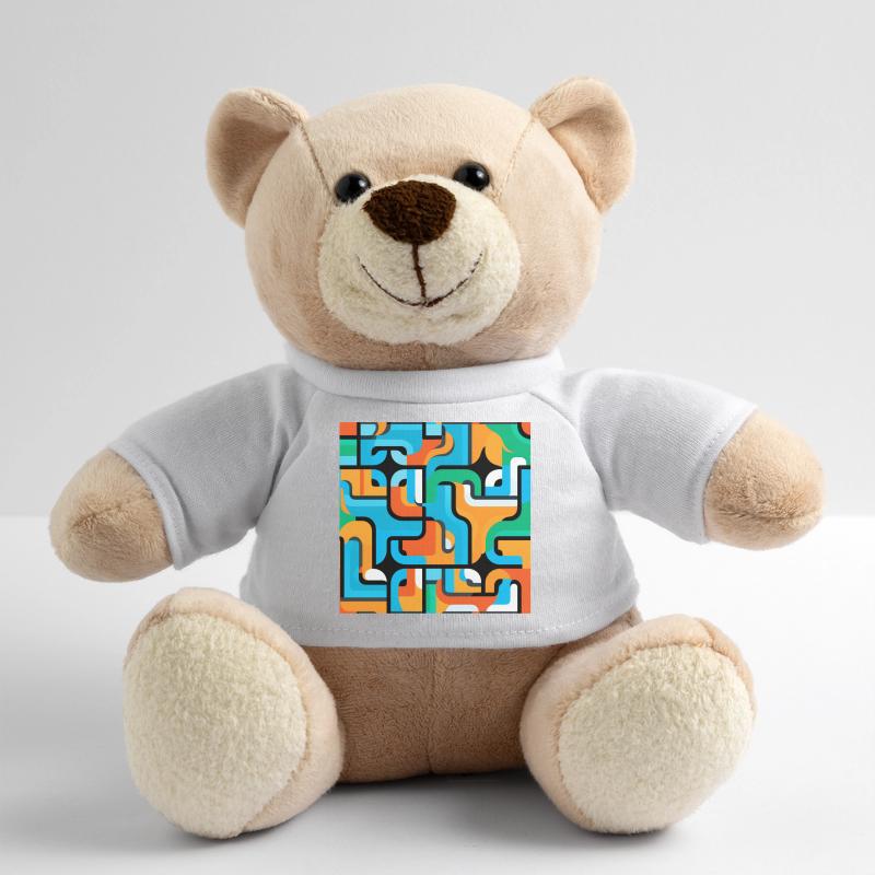 Colored Mesh Pattern Abstract Teddy Bear