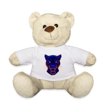 Neon Panther Kopf - Teddy - Weiß - Vorne