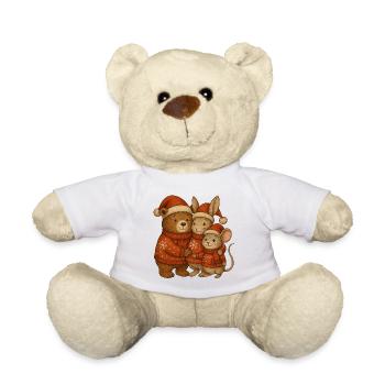 hase_Maus_Baer - Teddy Bear - white - Front