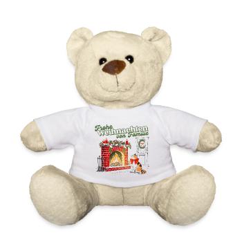 Merry Christmas From Family Kamin - Teddy Bear - white - Front
