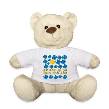 Be Proud of Who You Are - Fisch Motiv - Teddy - Weiß - Vorne
