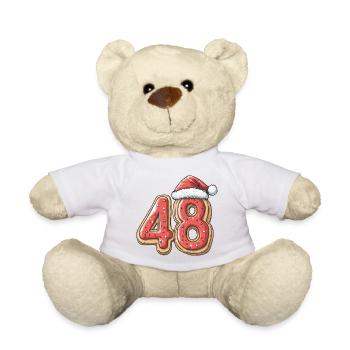 48 Numéro Biscuit Noël - Nounours - blanc - Devant