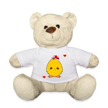 Noël poussin Noël Coeur de Noël - Nounours - blanc - Devant