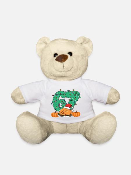 Gobble Christmas Roast Wreath number 67 thankfull - Teddy Bear - white