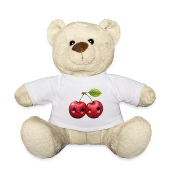 Kirschen mit Gesicht - Teddy - Weiß - Vorne