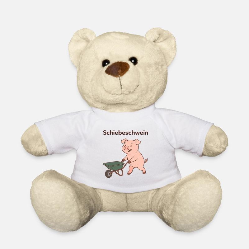 Pousser le cochon - Nounours - blanc
