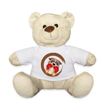 Meerkat Boxer Motif – Cute Boxing Champion - Teddy Bear - white - Front