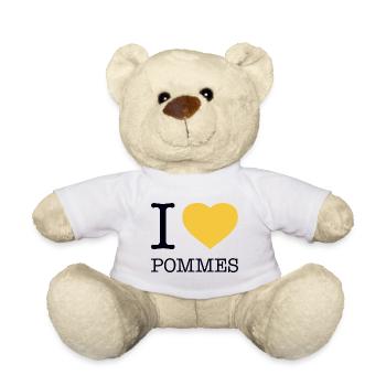 I love fries - Teddy Bear - white - Front