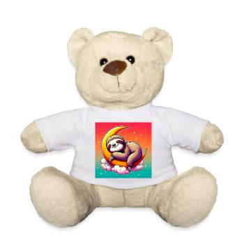 La paresse dort sur la Lune - Nounours - blanc - Devant