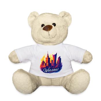 Warsaw magnificent capital Poland Polska Gesche - Teddy Bear - white - Front