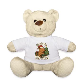 Merry Capymas – Cute Capybara Christmas 🎄
 - Teddy - Weiß - Vorne