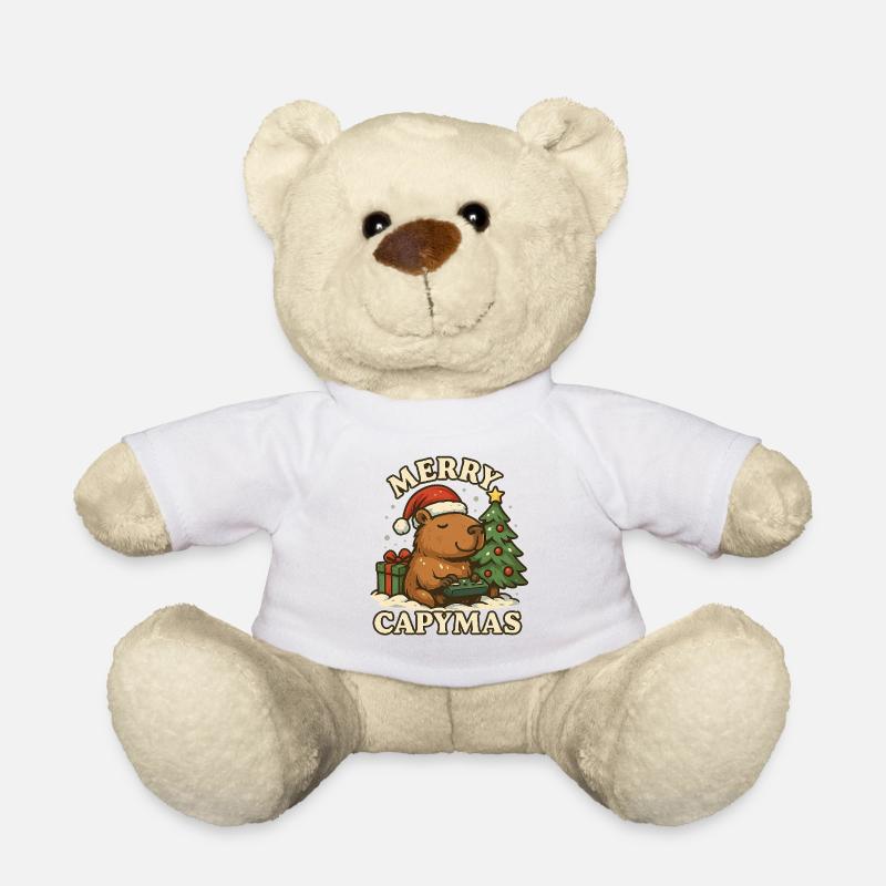 Merry Capymas – Cute Capybara Christmas 🎄
 - Teddy - Weiß