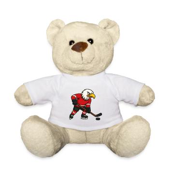 Eagle Hockey Mascot - Teddy Bear - white - Front