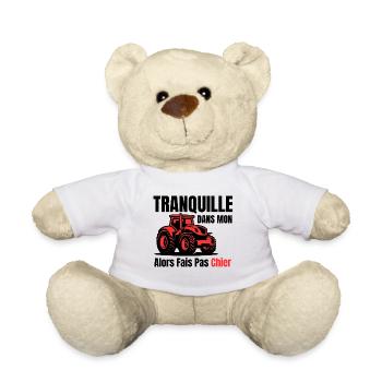 Cadeau Original Agriculteur - Nounours - blanc - Devant