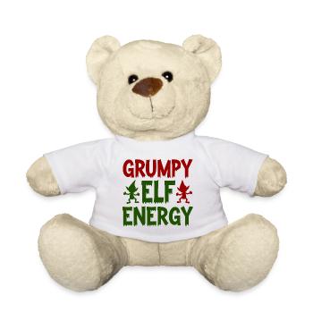 Grumpy Elf Energy Mürrischer Wichtel - Teddy - Weiß - Vorne