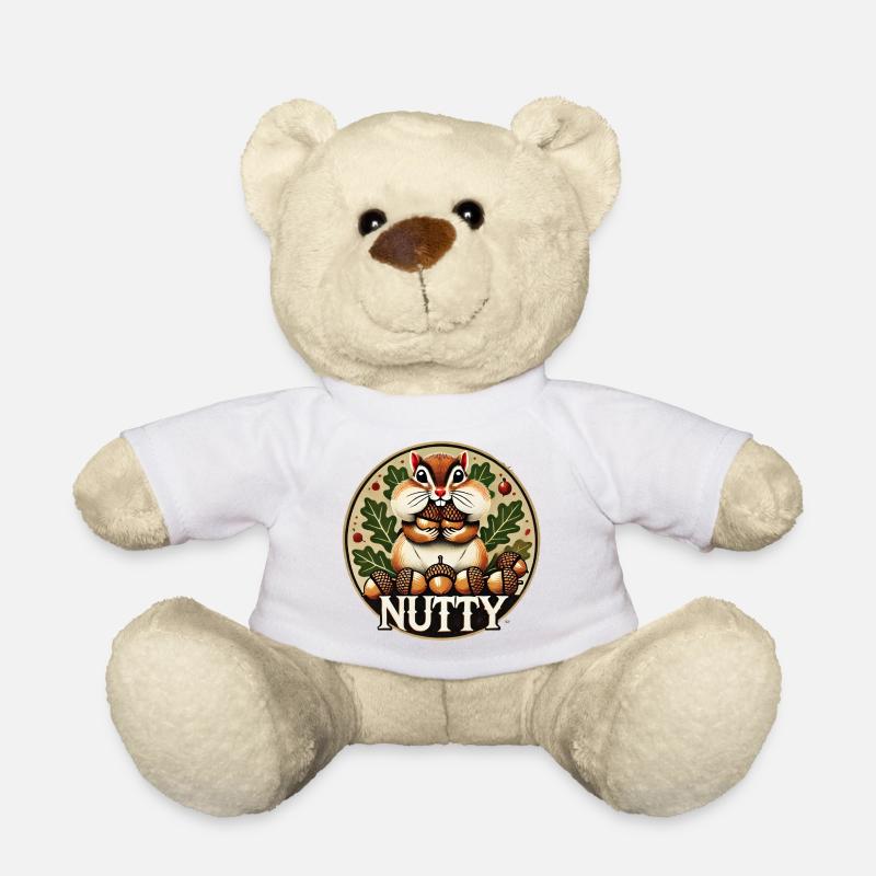 Breloque de récolte de tamia noisette - Nounours - blanc