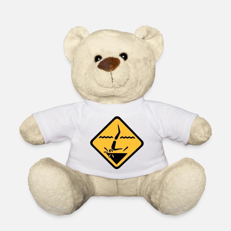 Graphique de signe de plongée - Nounours - blanc