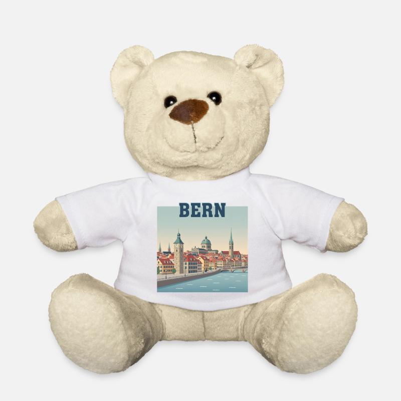 Bern Riverside-Stadtbild - Teddy - Weiß