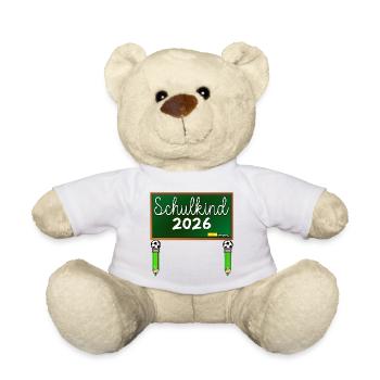 School enrollment school child 2026 start of school football - Teddy Bear - white - Front
