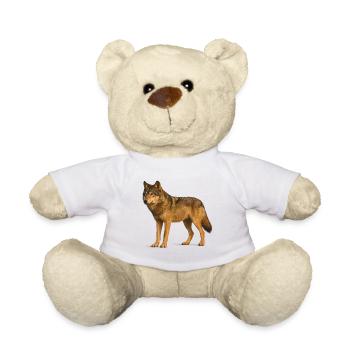 Loup dans la nature sauvage - Nounours - blanc - Devant