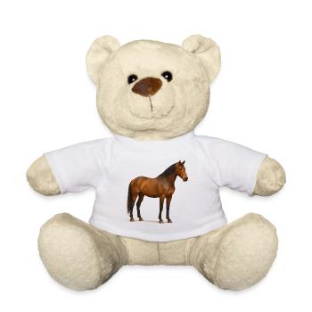 Reddish Brown Stallion in Sun Shimmer - Teddy Bear - white - Front