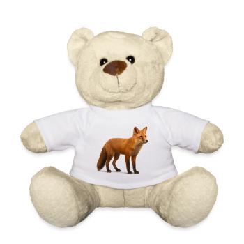 Red fox in the light of nature - Teddy Bear - white - Front