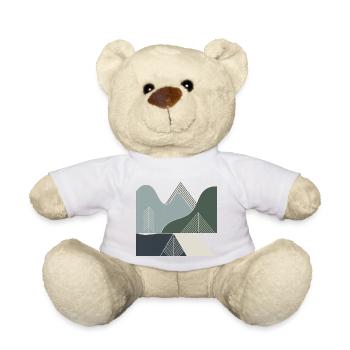 Geometrische Berglandschaften - Teddy - Weiß - Vorne