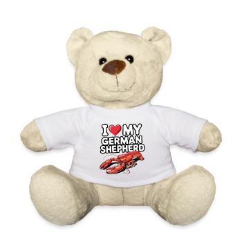 J’aime mon berger allemand - T-Shirt Homard Drôle - Nounours - blanc - Devant